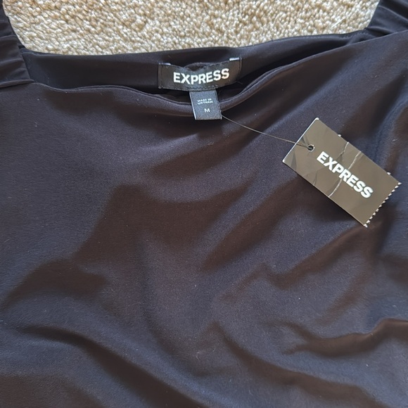 Express Black Square Neck Sleeveless Bodysuit | Size M - Picture 3 of 9